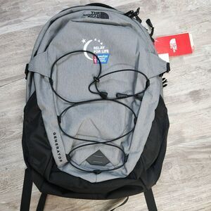 The North Face Generator Backpack Gray Black Travel Padded Laptop Backpack Logo
